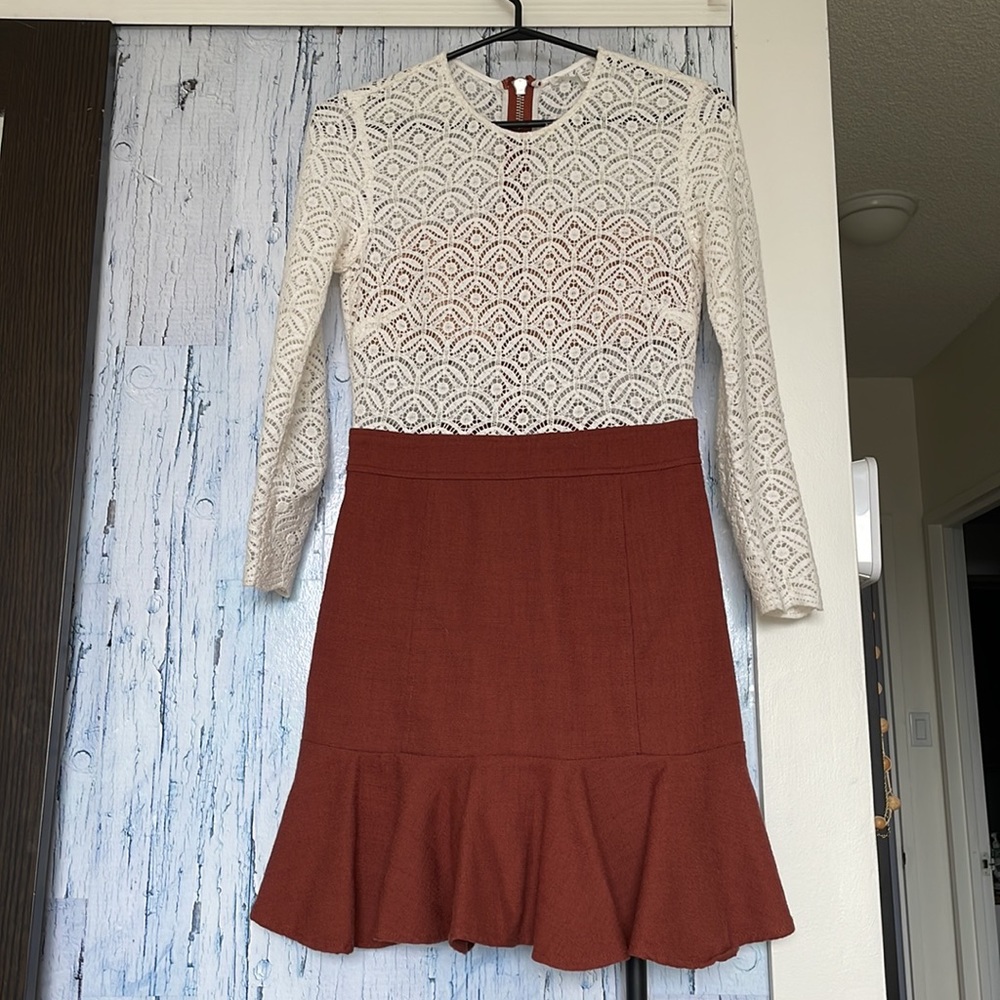 Veronica Beard beautiful crochet and cotton dress